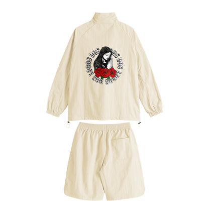マリア　ハーフジップナイロン off-white image
