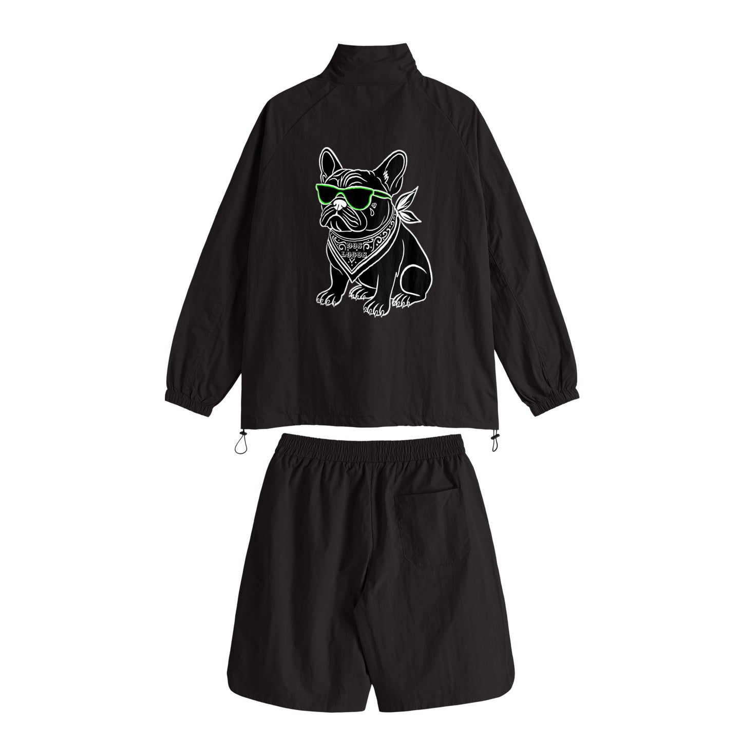 フレブル　ハーフジップナイロン black image