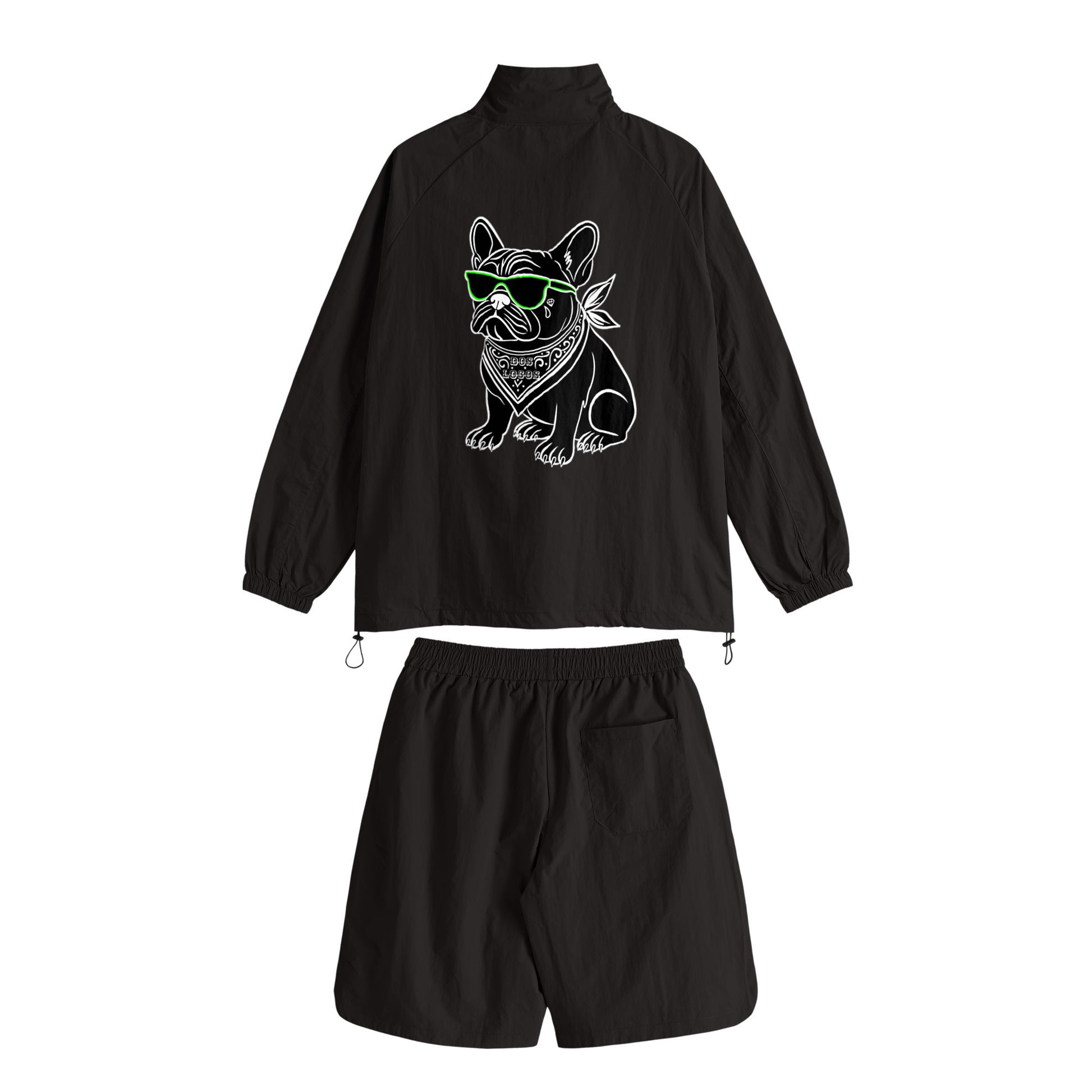 フレブル　ハーフジップナイロン black image