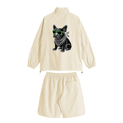 フレブル　ハーフジップナイロン off-white image