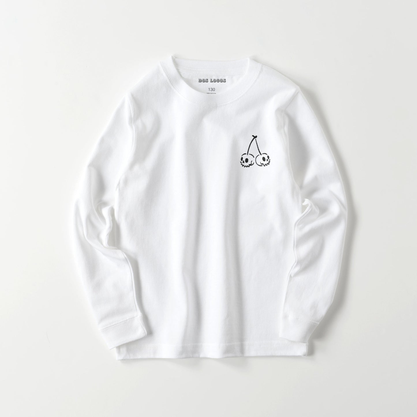 kids チェリー　長袖 white image