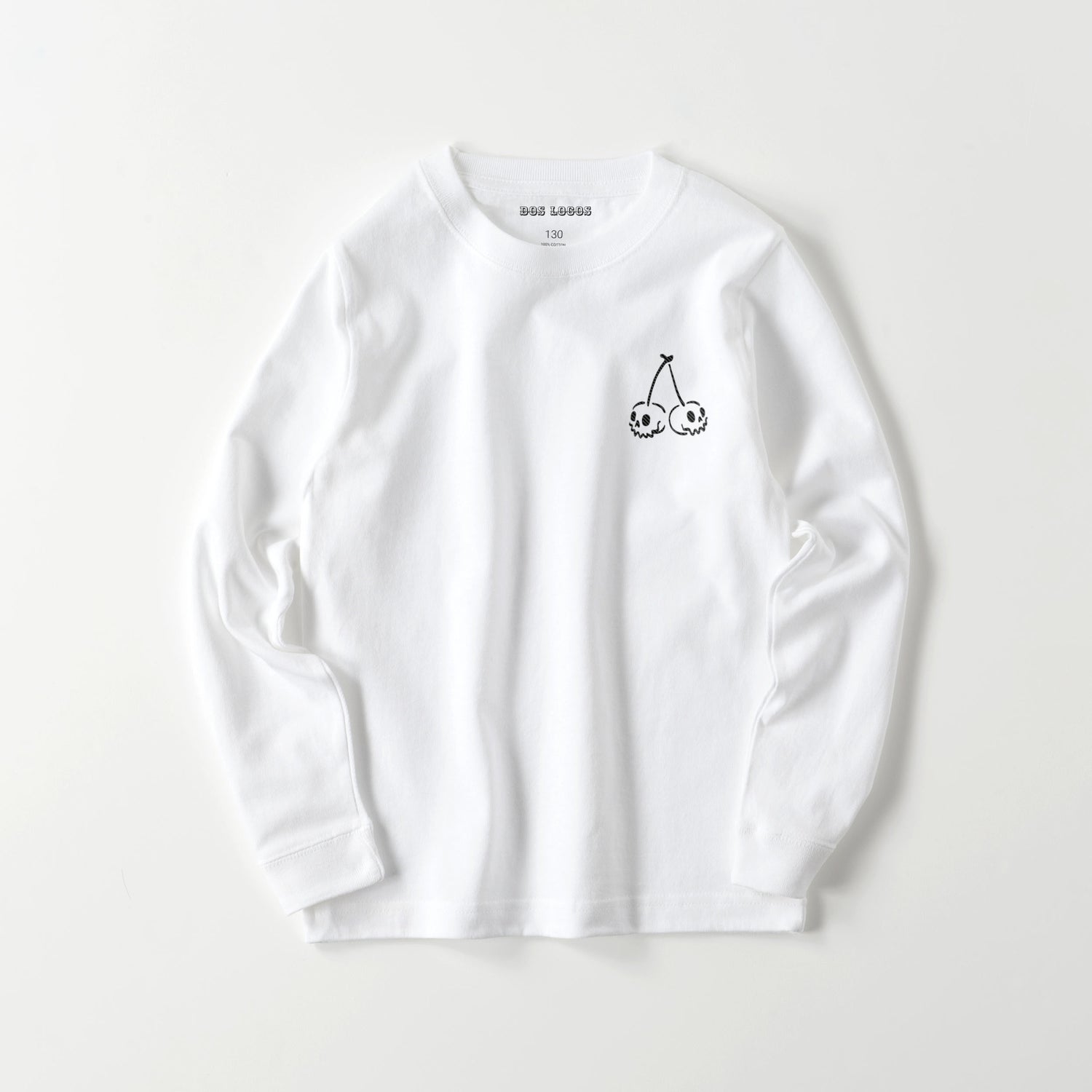 kids チェリー　長袖 white image