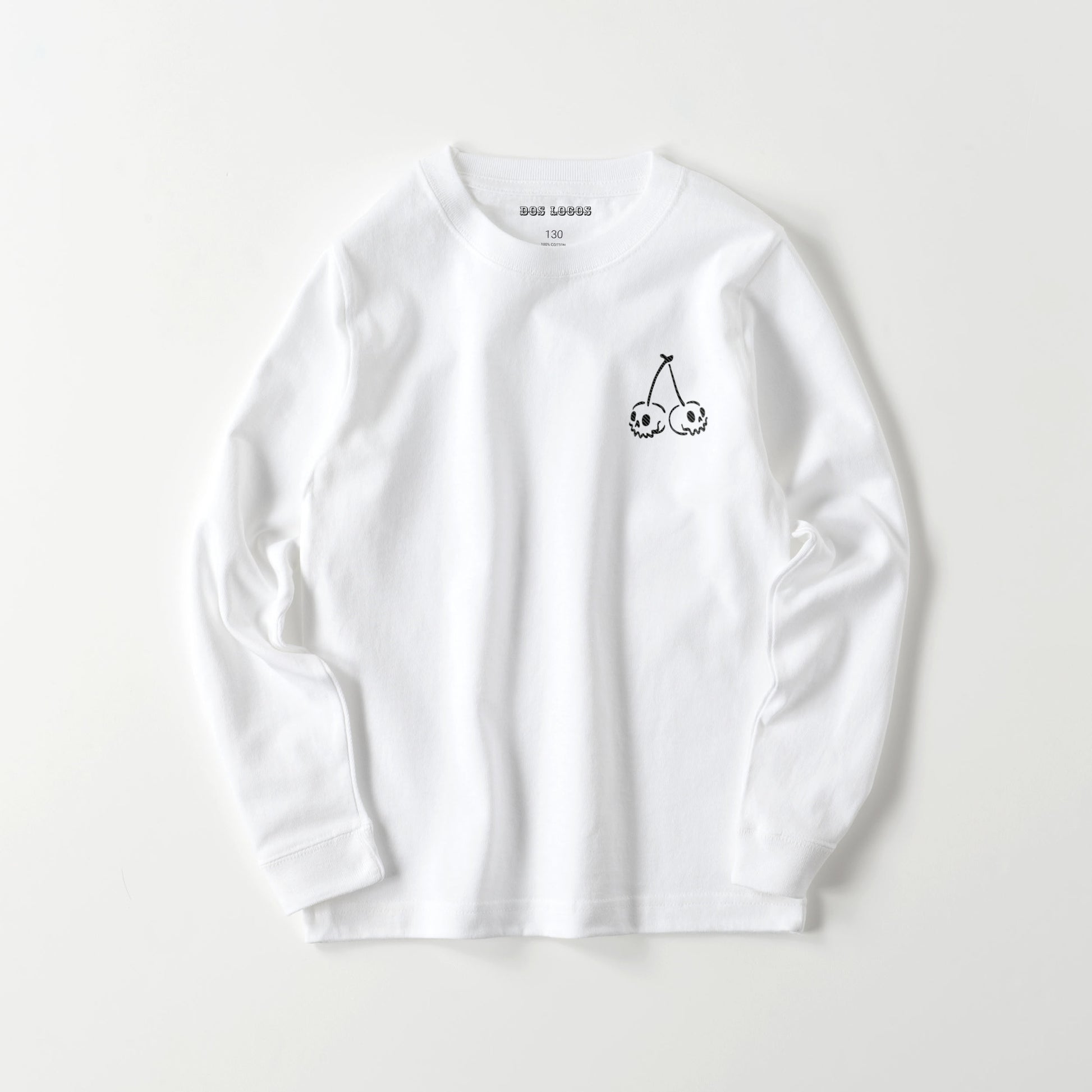 kids チェリー　長袖 white image