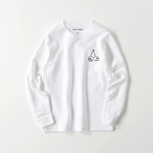 kids チェリー　長袖 white image