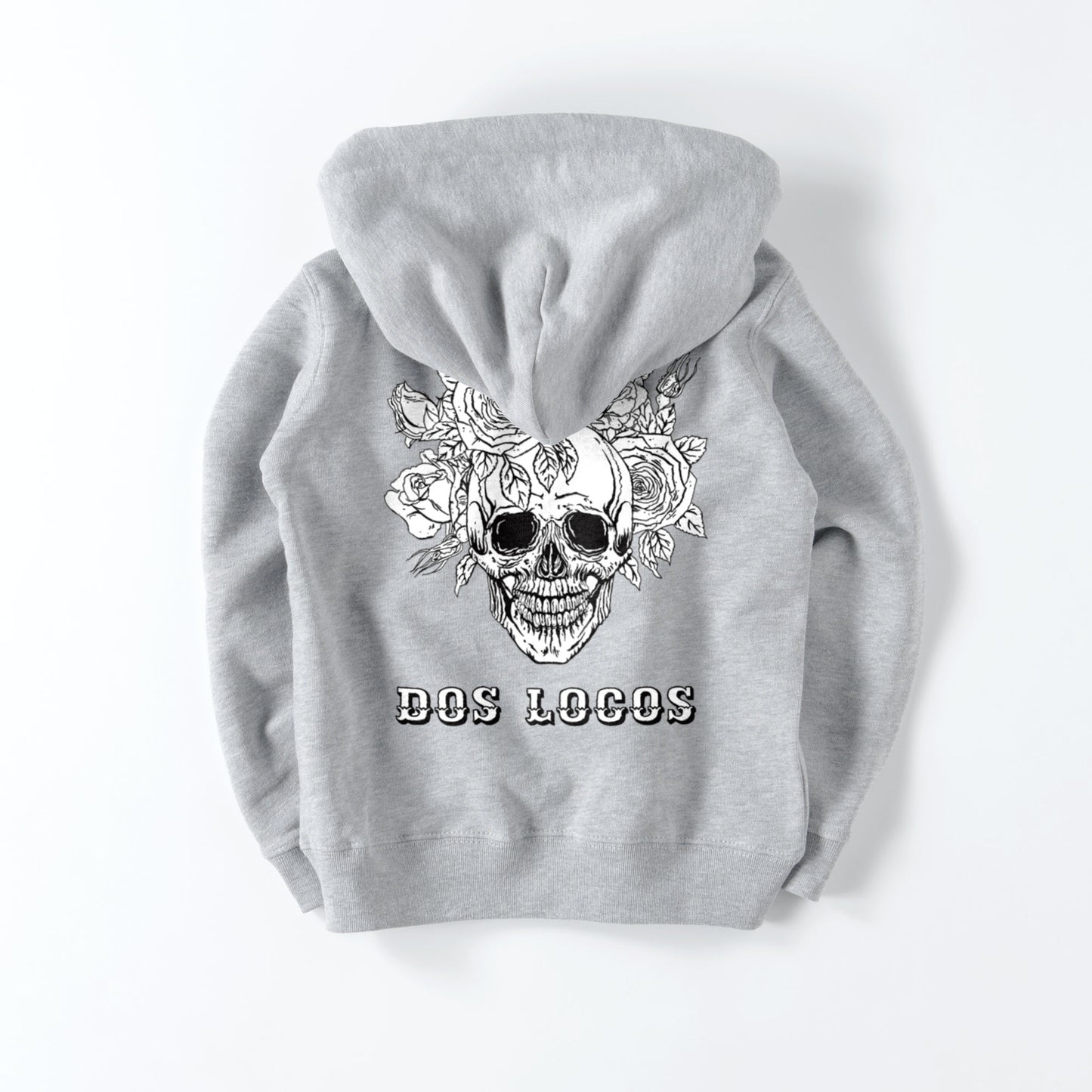 kids パーカー　ローズスカル gray image