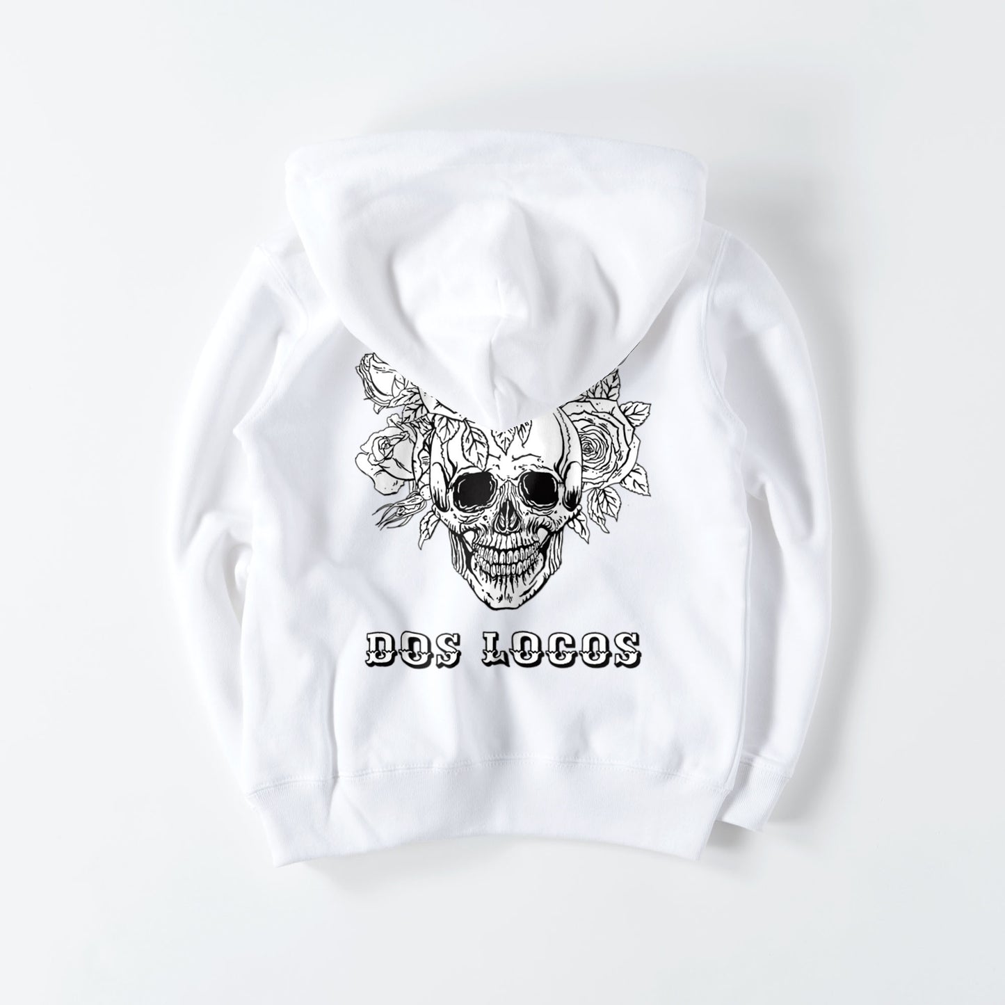 kids パーカー　ローズスカル white image