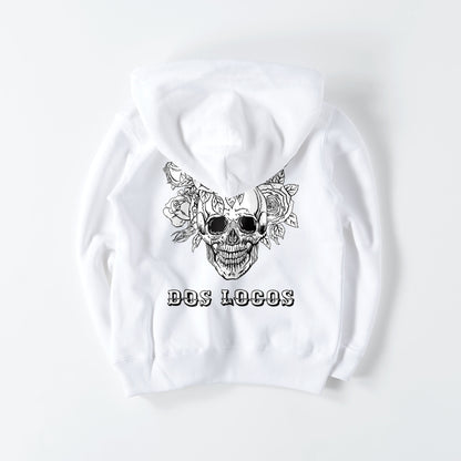 kids パーカー　ローズスカル white image