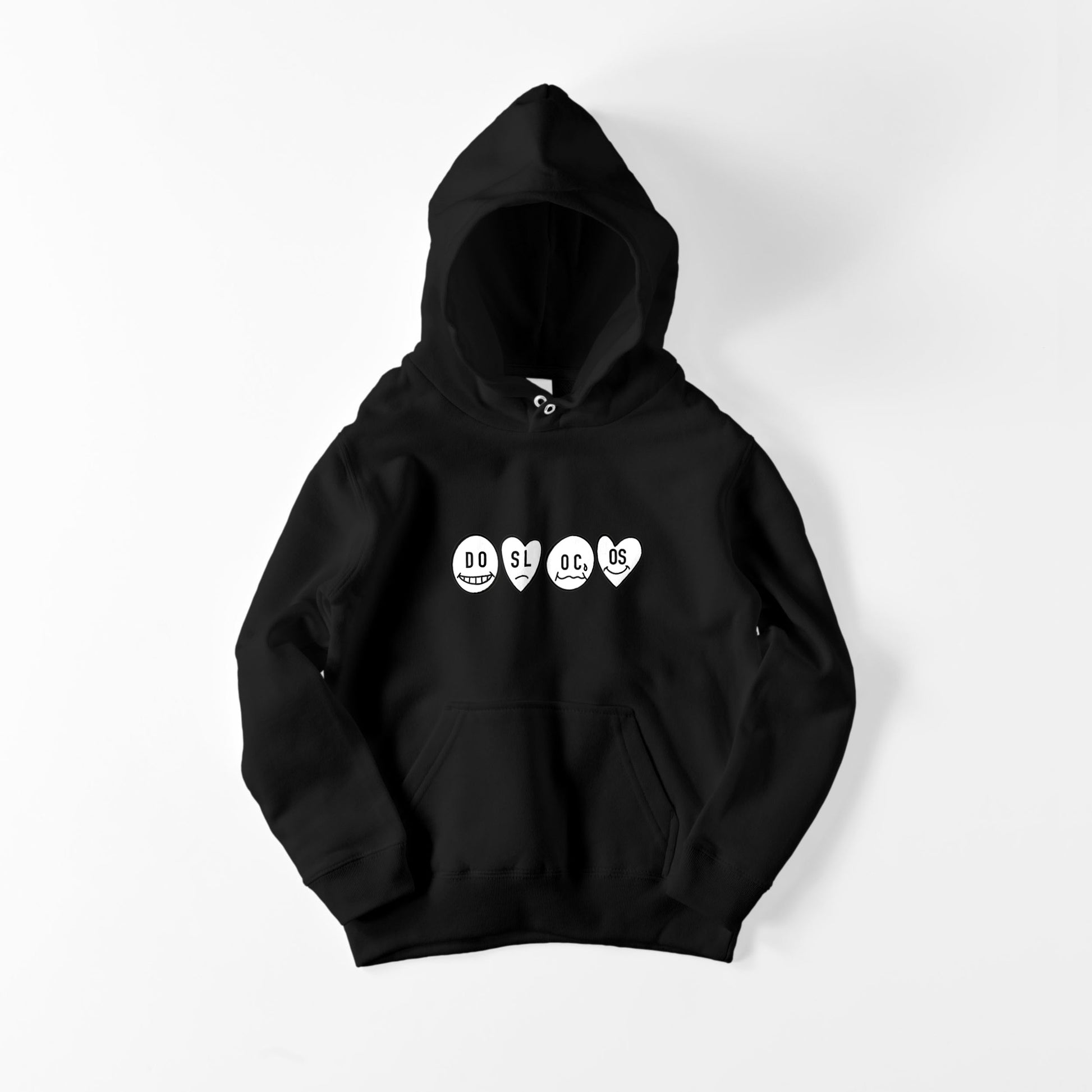 kids パーカー　ニコちゃん black image