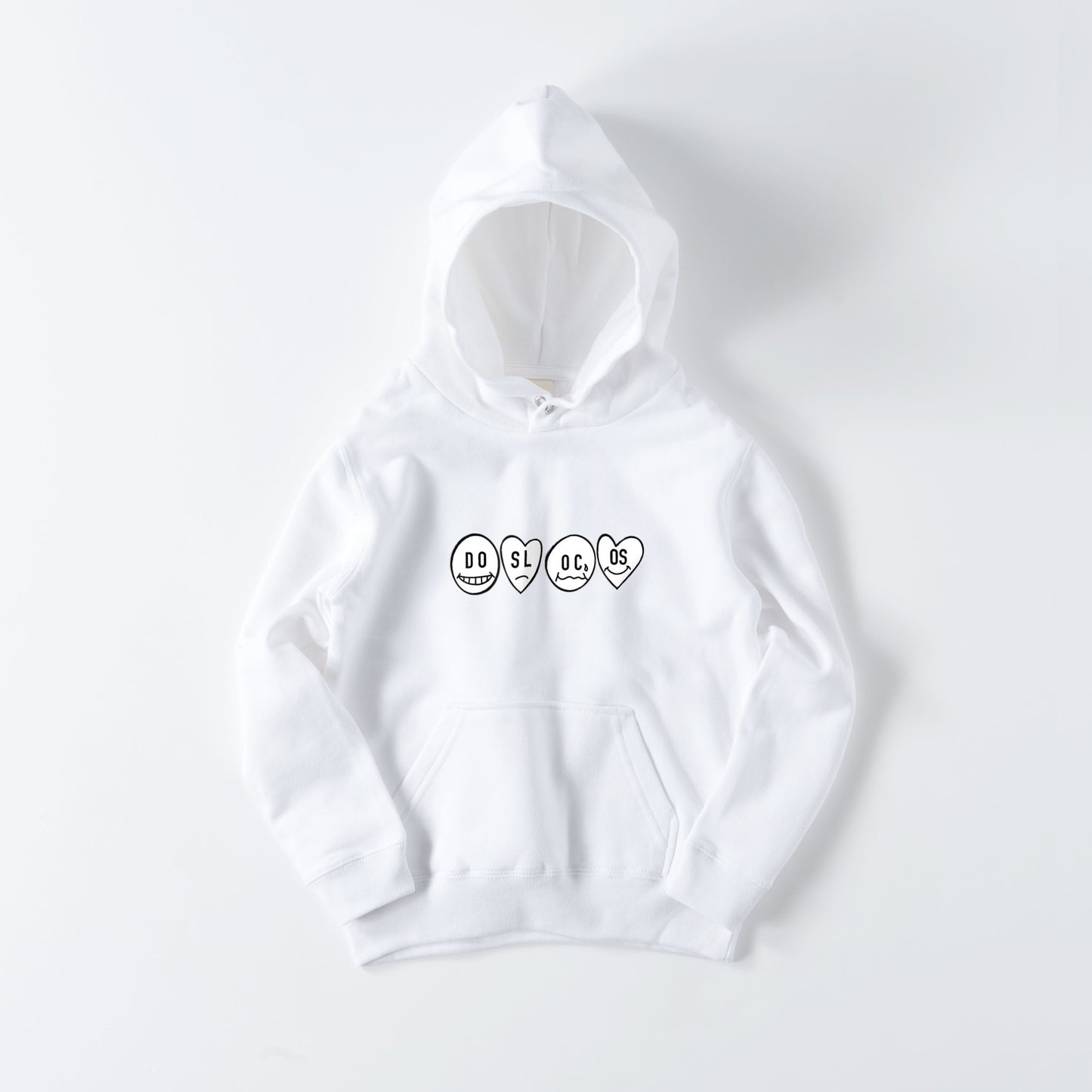 kids パーカー　ニコちゃん white image