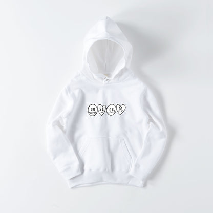 kids パーカー　ニコちゃん white image