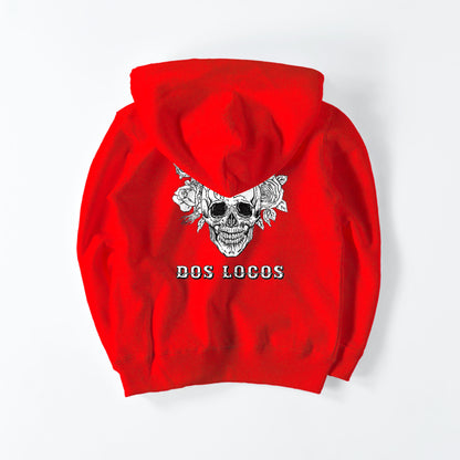 kids ジップパーカー　スカルローズ red image