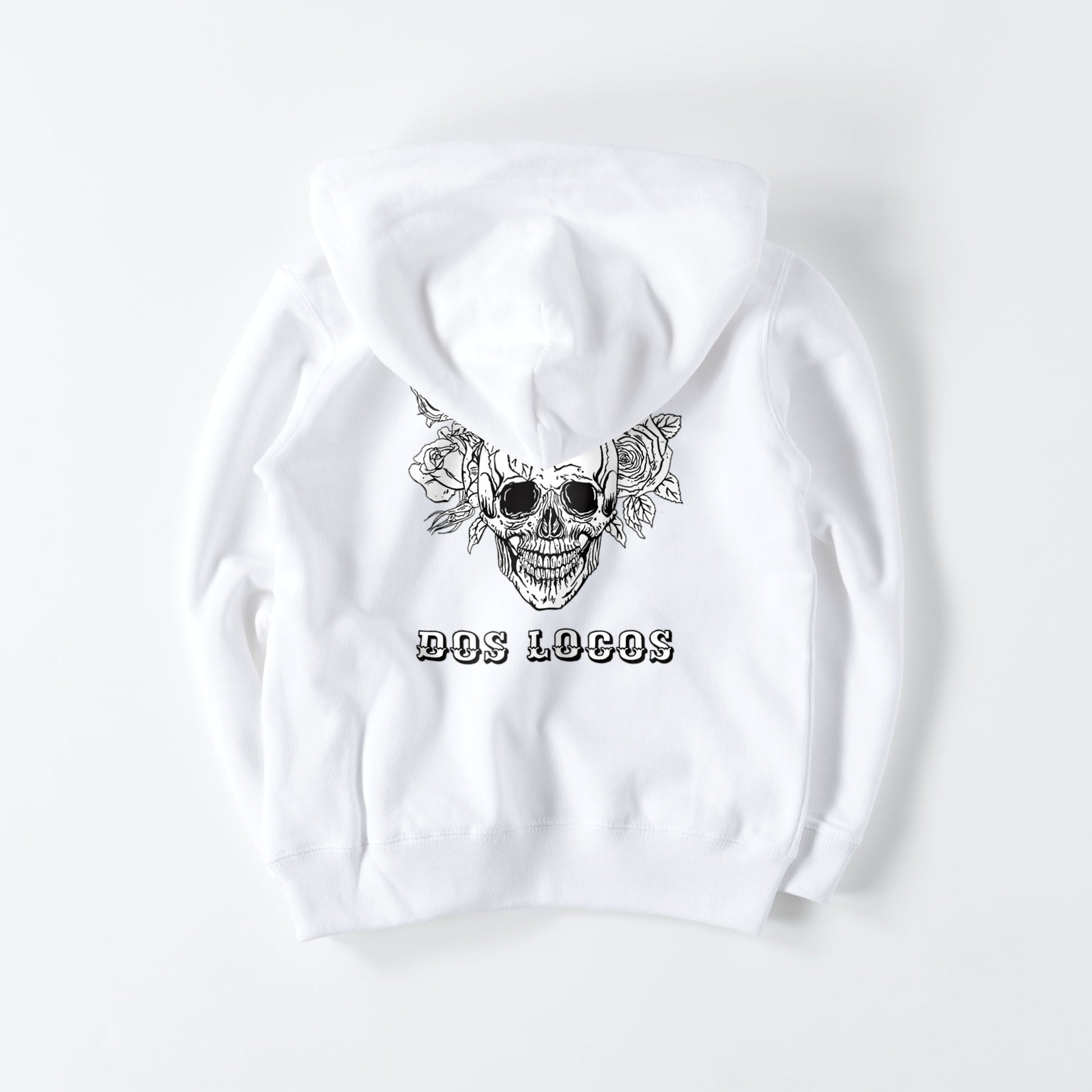 kids ジップパーカー　スカルローズ white image