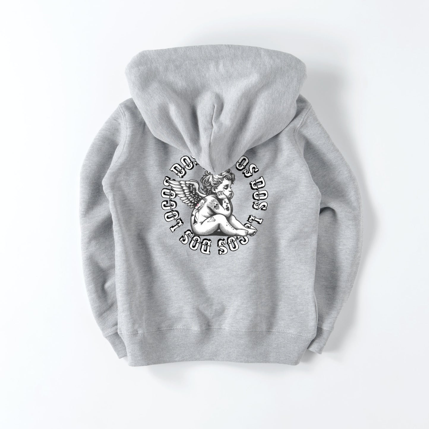 kids ジップパーカー　天使 gray image