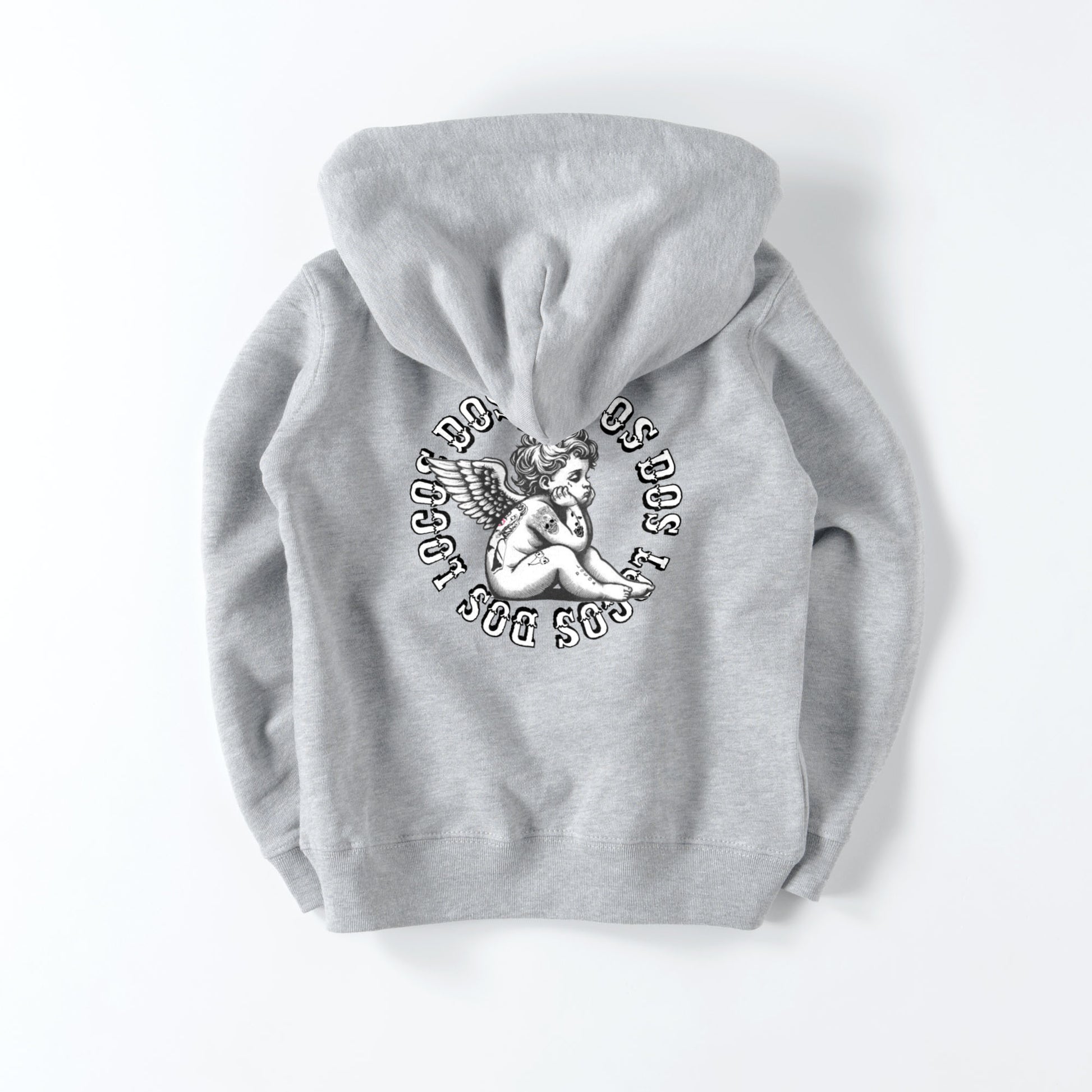 kids ジップパーカー　天使 gray image