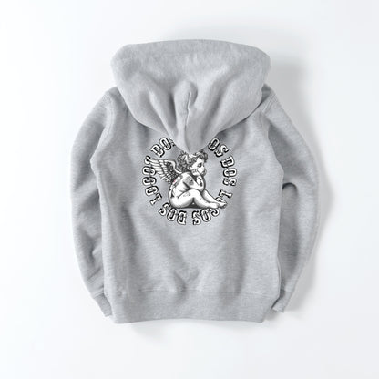 kids ジップパーカー　天使 gray image