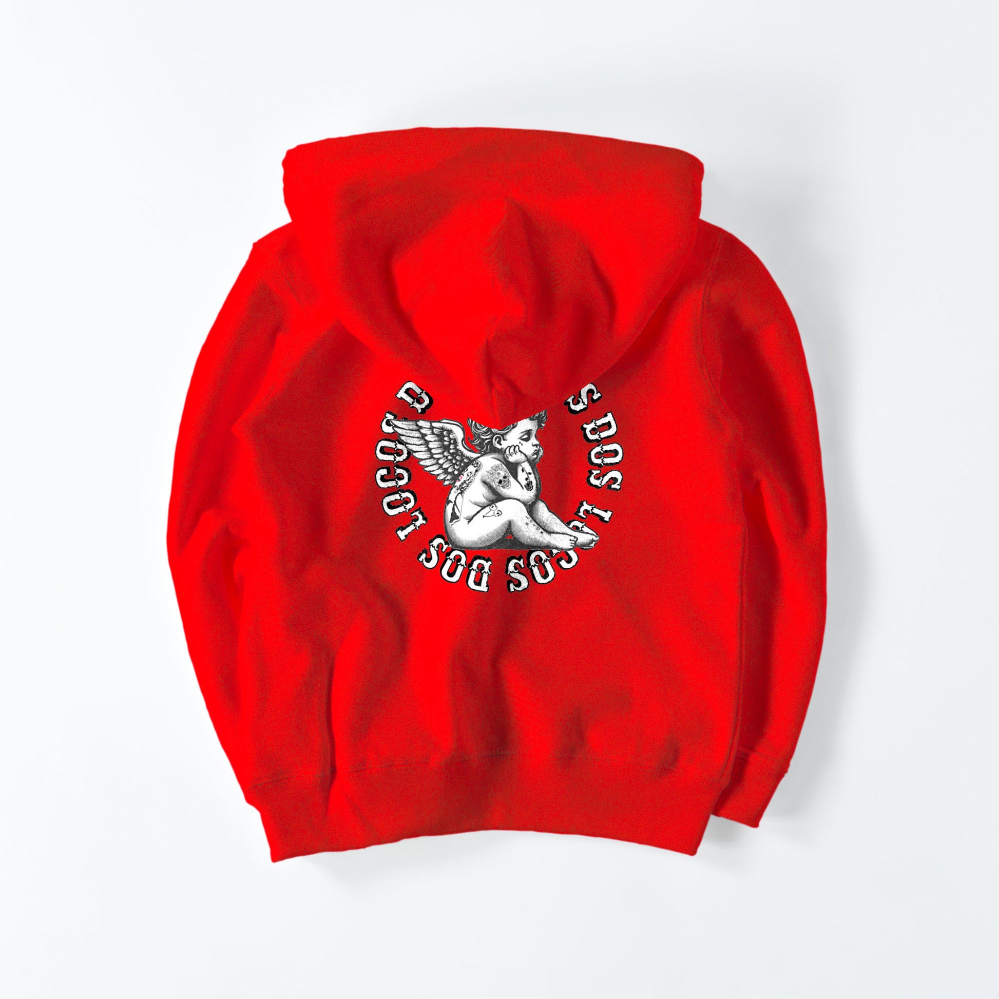 kids ジップパーカー　天使 red image