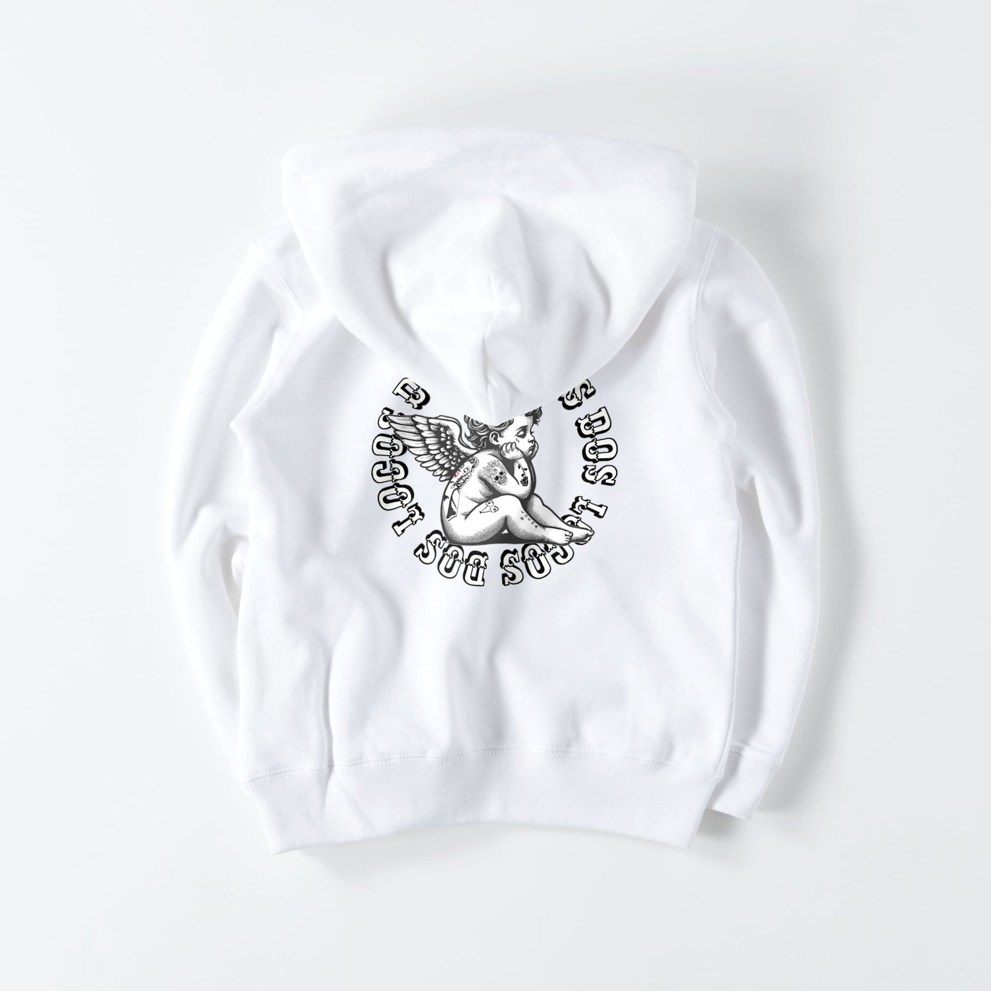 kids ジップパーカー　天使 white image