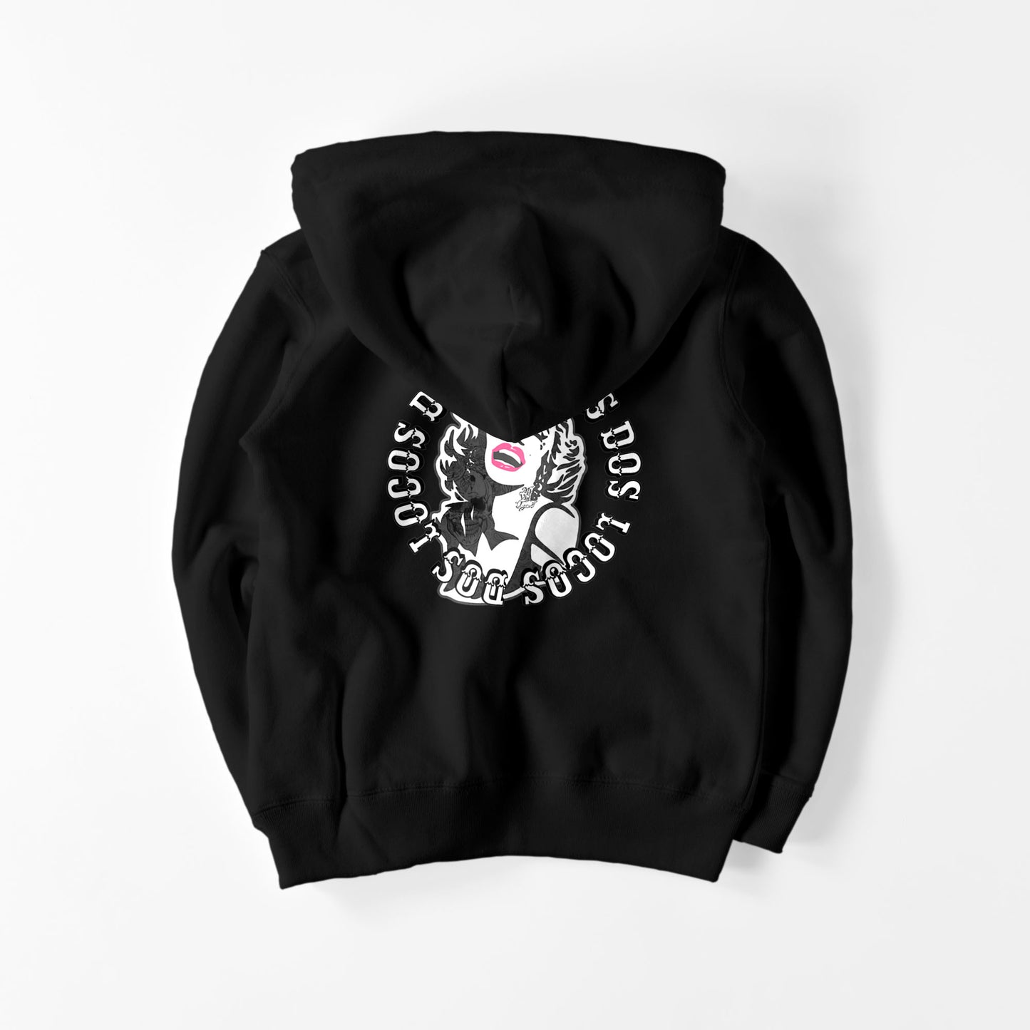 kids ジップパーカー　モンロー black image