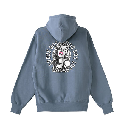 裏起毛ジップパーカー　モンロー blue image