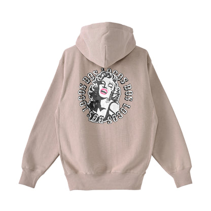 裏起毛ジップパーカー　モンロー pink image