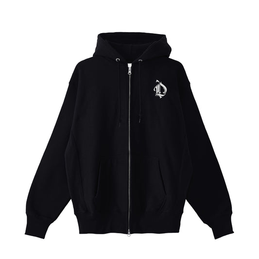 裏起毛ジップパーカー　天使 black image
