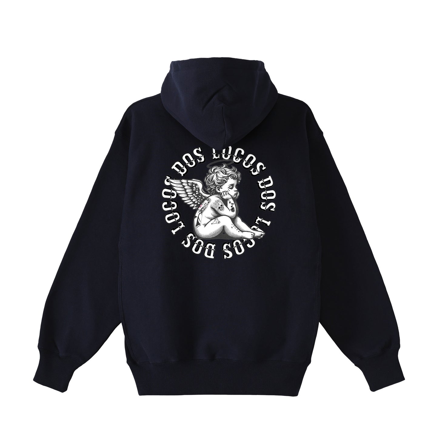裏起毛ジップパーカー　天使 navy image