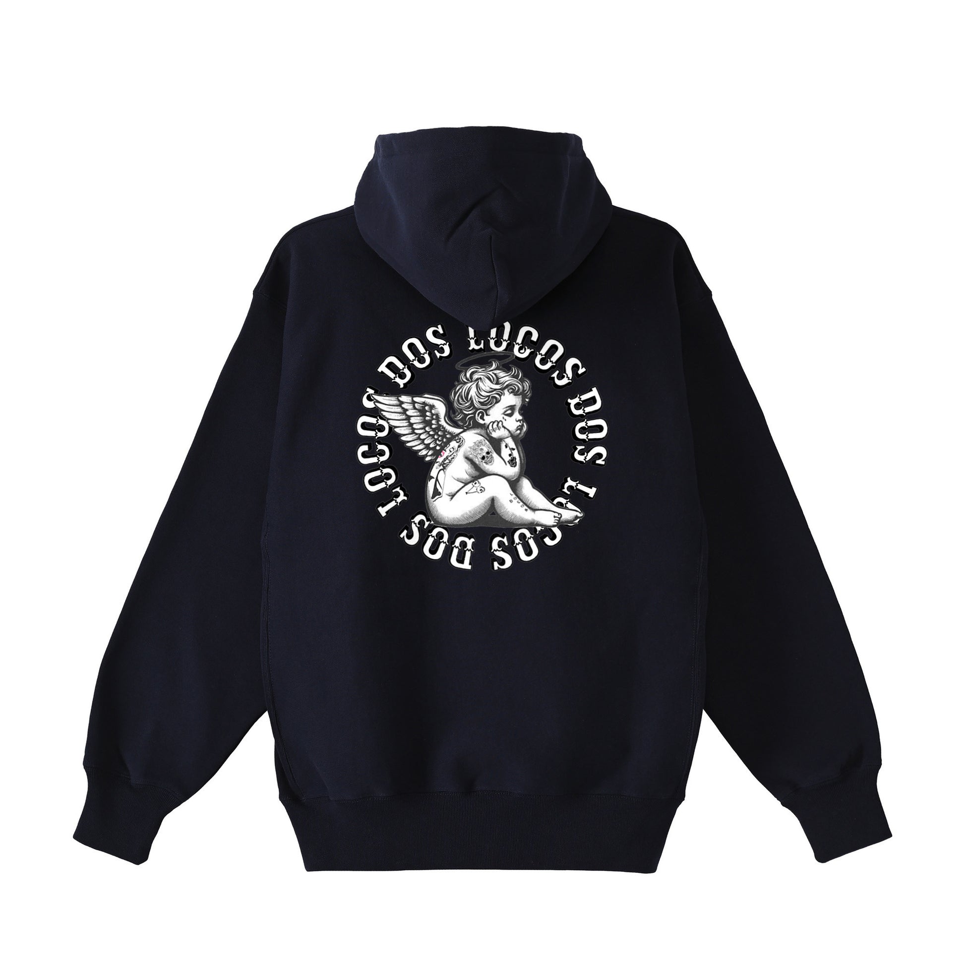 裏起毛ジップパーカー　天使 navy image