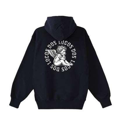 裏起毛ジップパーカー　天使 navy image