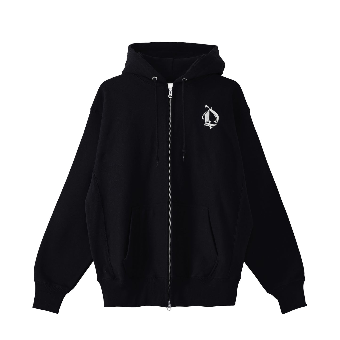 裏起毛ジップパーカー　マリア black image