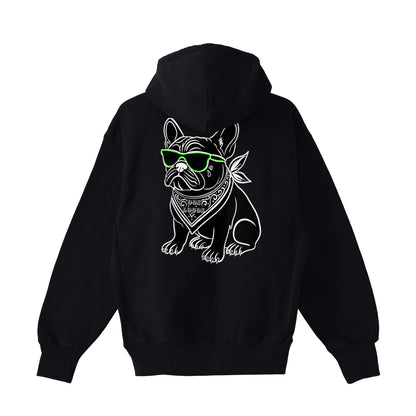 裏起毛ジップパーカー　フレブル black image