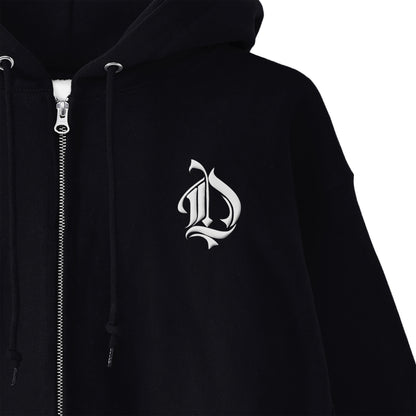 裏起毛ジップパーカー　フレブル black image