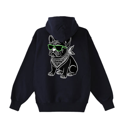 裏起毛ジップパーカー　フレブル navy image