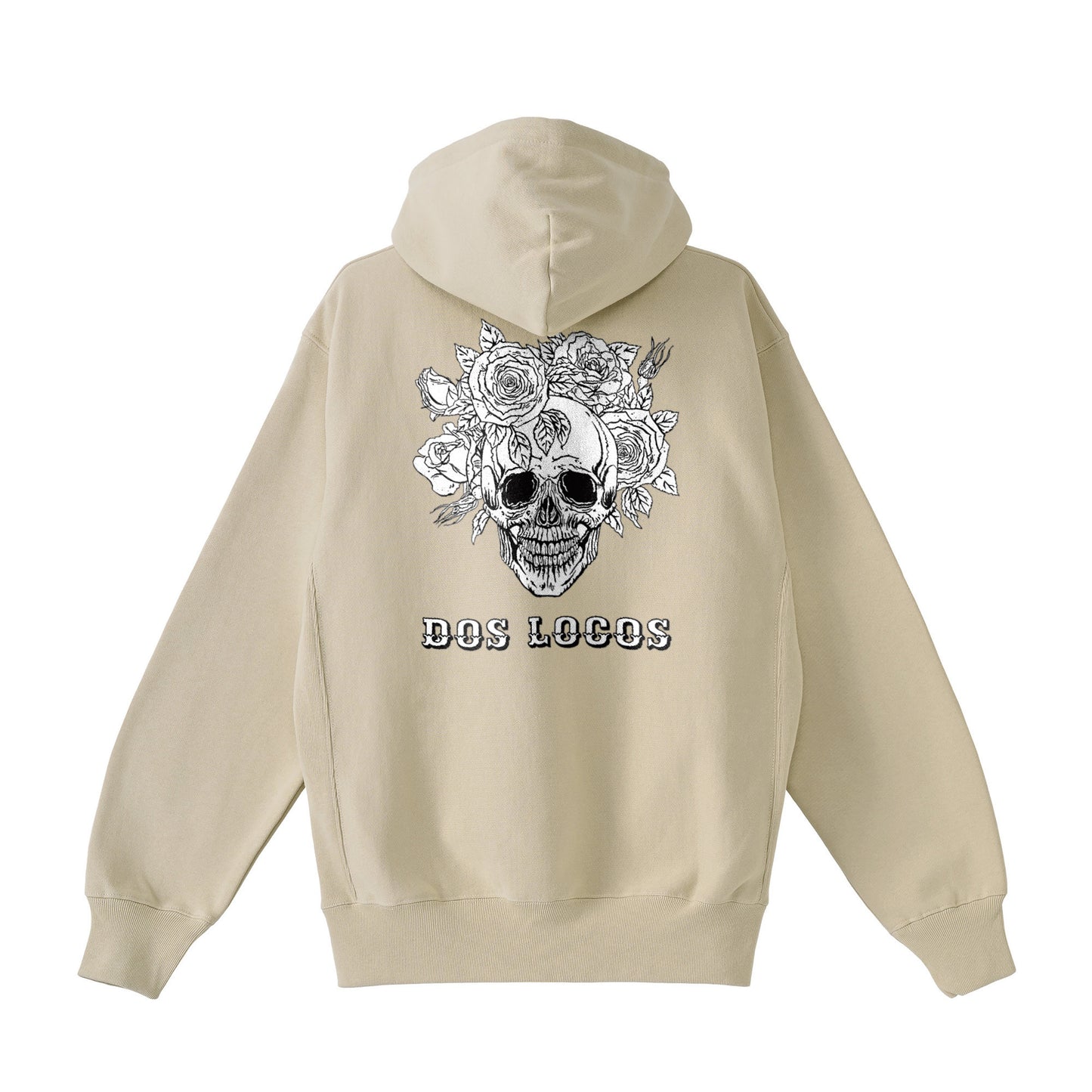 裏起毛ジップパーカー　ローズスカル beige image