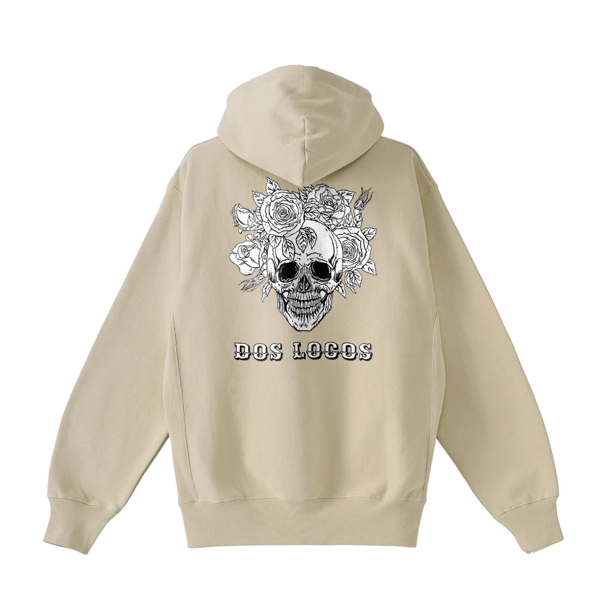 裏起毛ジップパーカー　ローズスカル beige image
