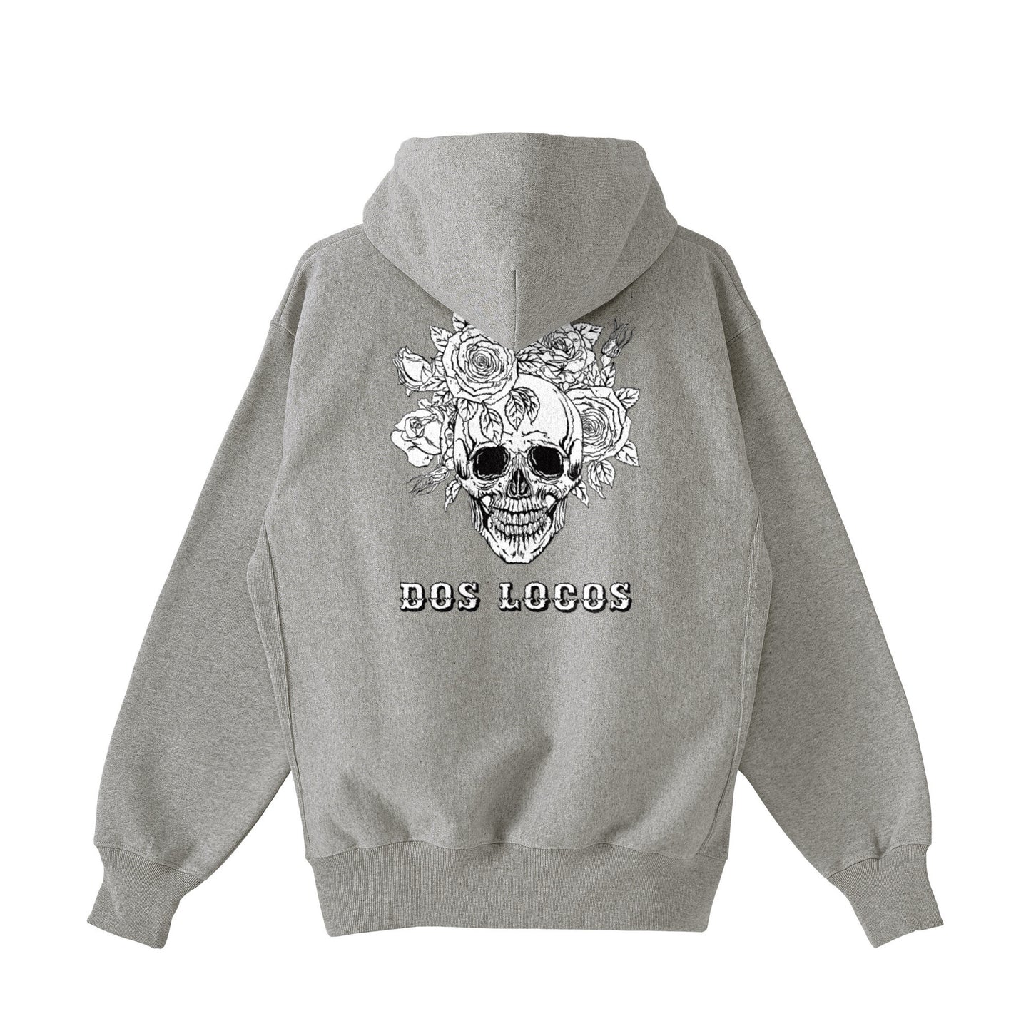 裏起毛ジップパーカー　ローズスカル gray image