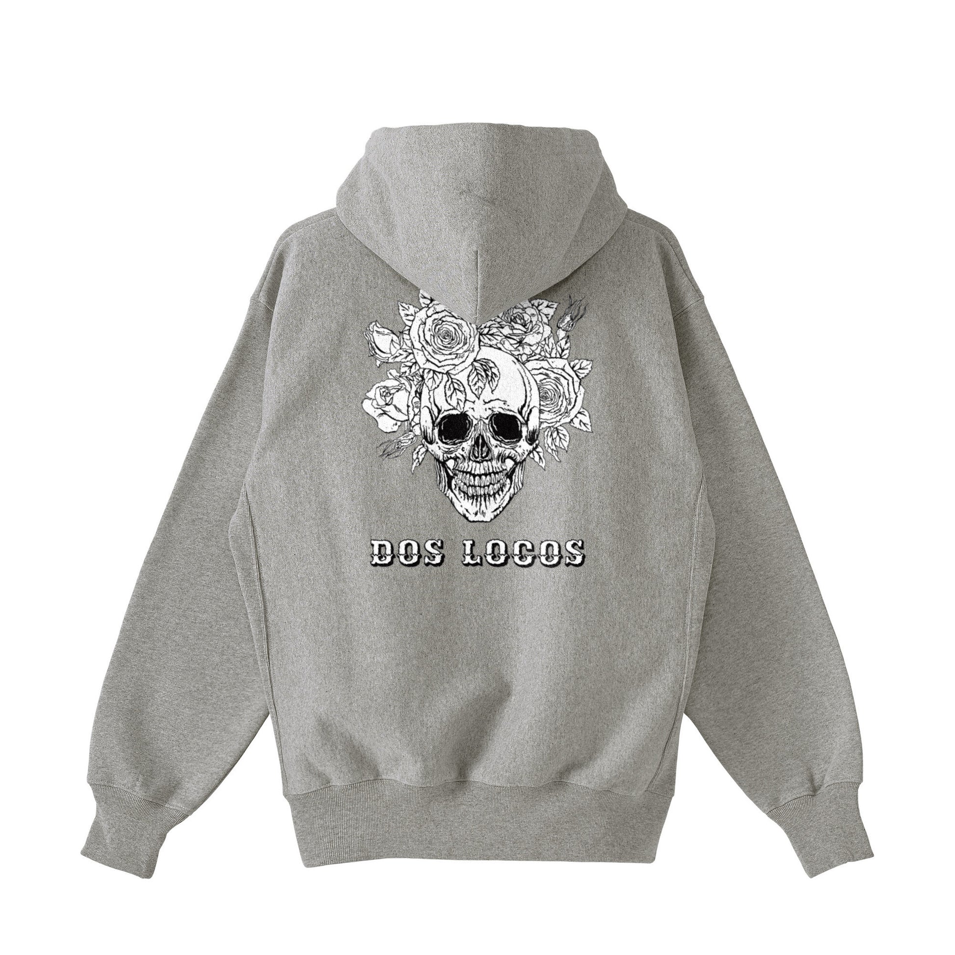 裏起毛ジップパーカー　ローズスカル gray image