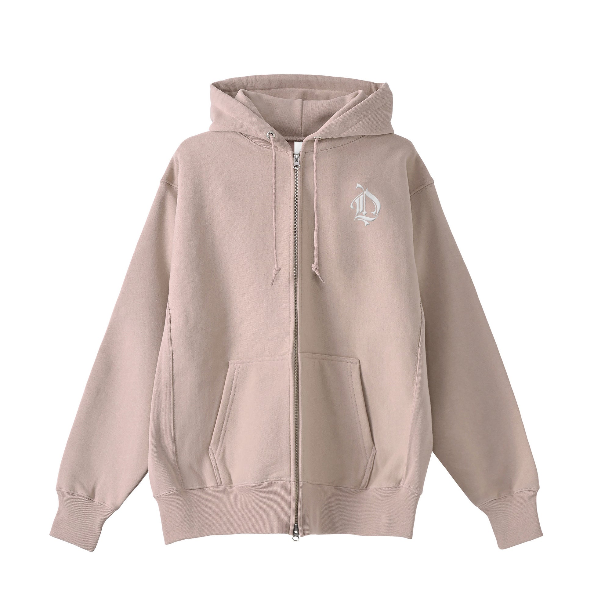 裏起毛ジップパーカー　ローズスカル pink image