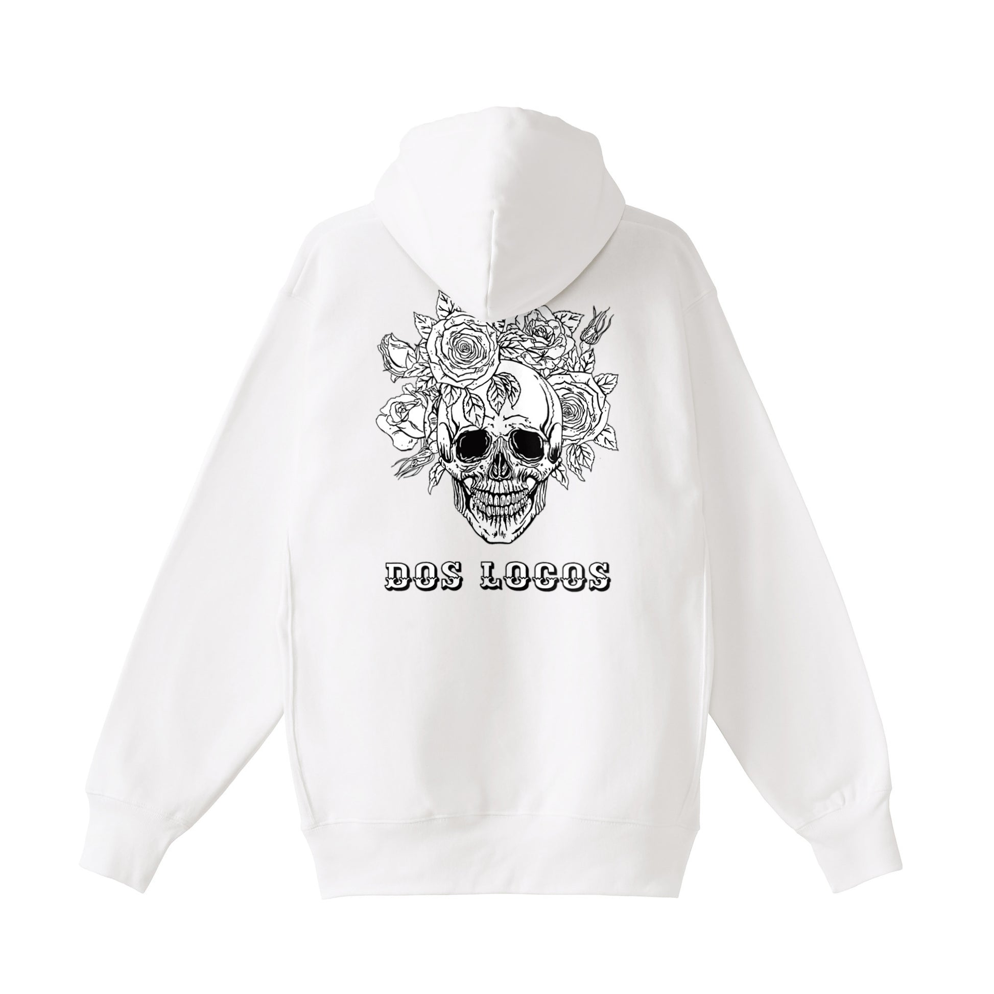 裏起毛ジップパーカー　ローズスカル white image