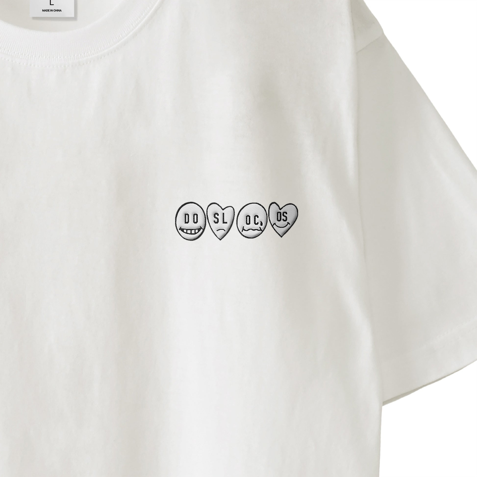 Tシャツ　刺繍ロゴ white image