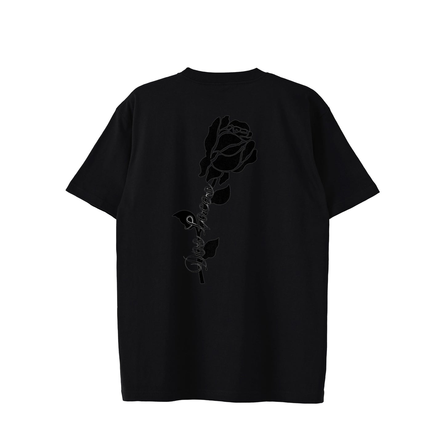 Tシャツ　ローズ black image