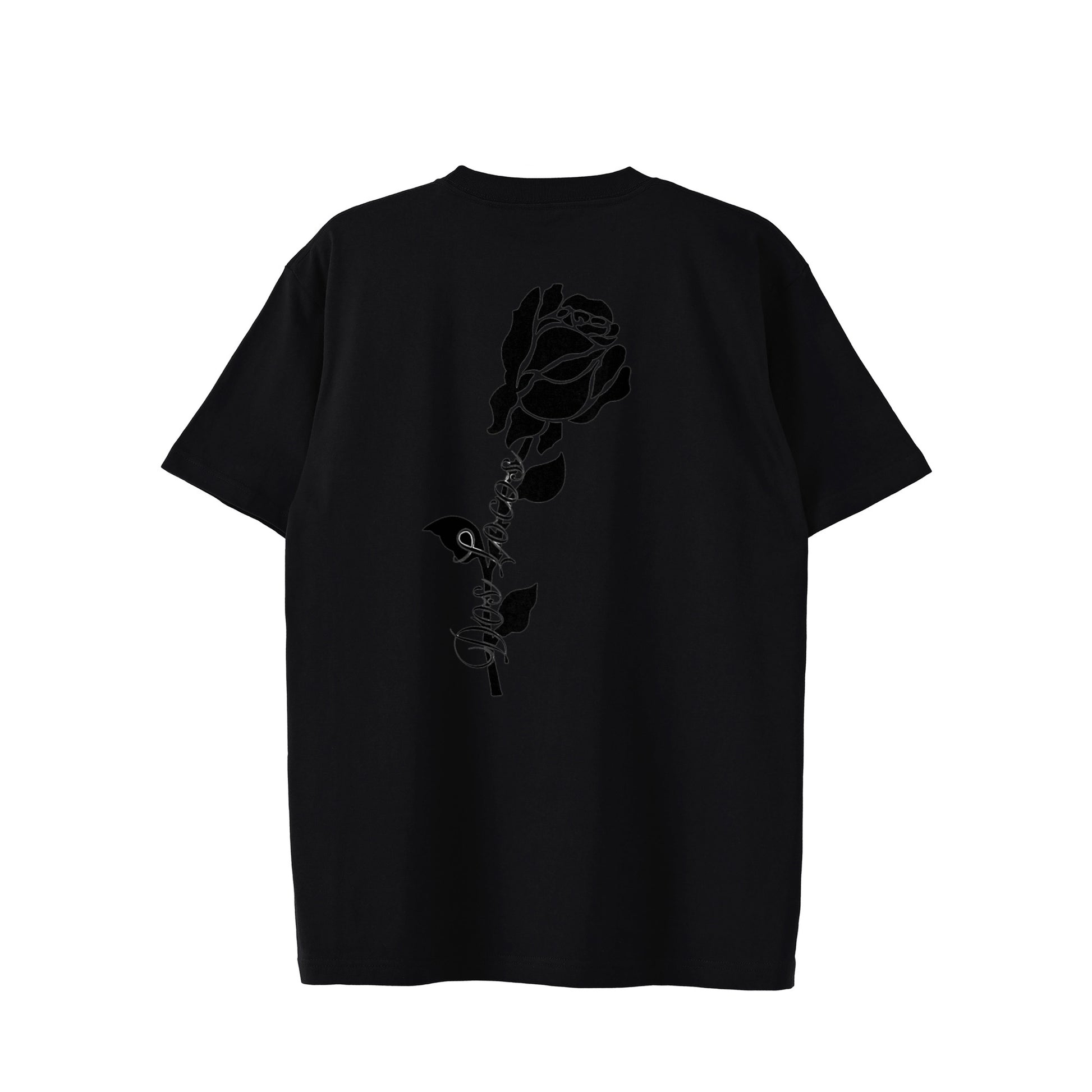 Tシャツ　ローズ black image