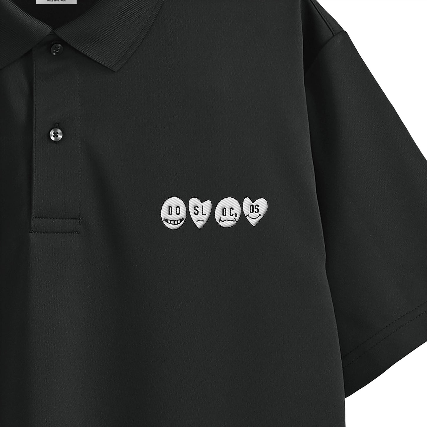 ポロシャツ　ニコちゃん black image