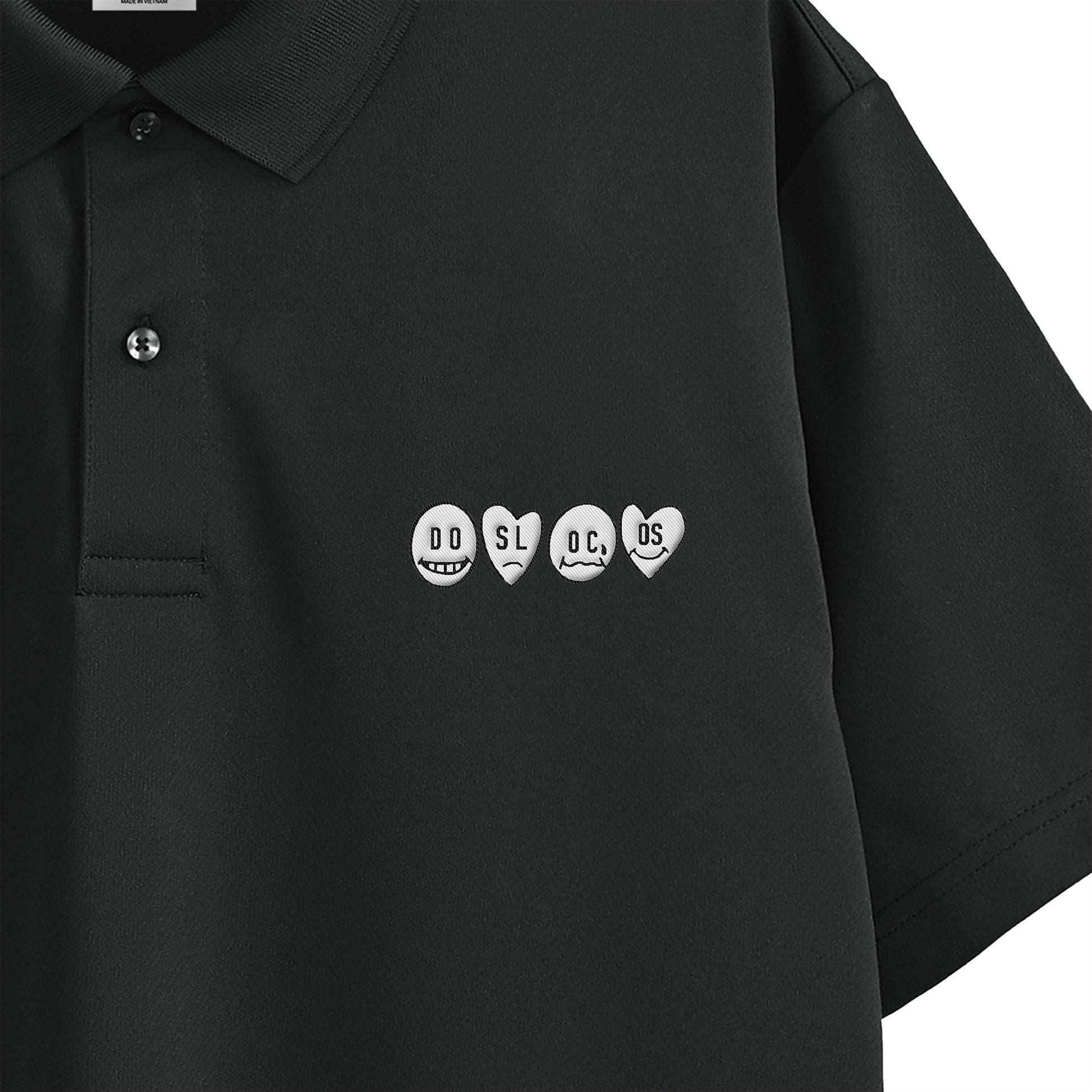 ポロシャツ　ニコちゃん black image