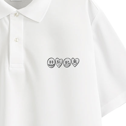 ポロシャツ　ニコちゃん white image